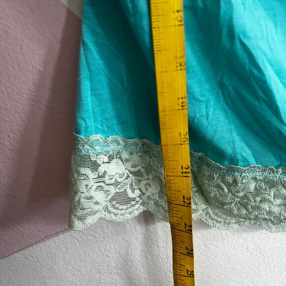 Vintage Blue Lace Babydoll Top Romantic Cottagecore Fairycore Medium - Picture 6 of 7